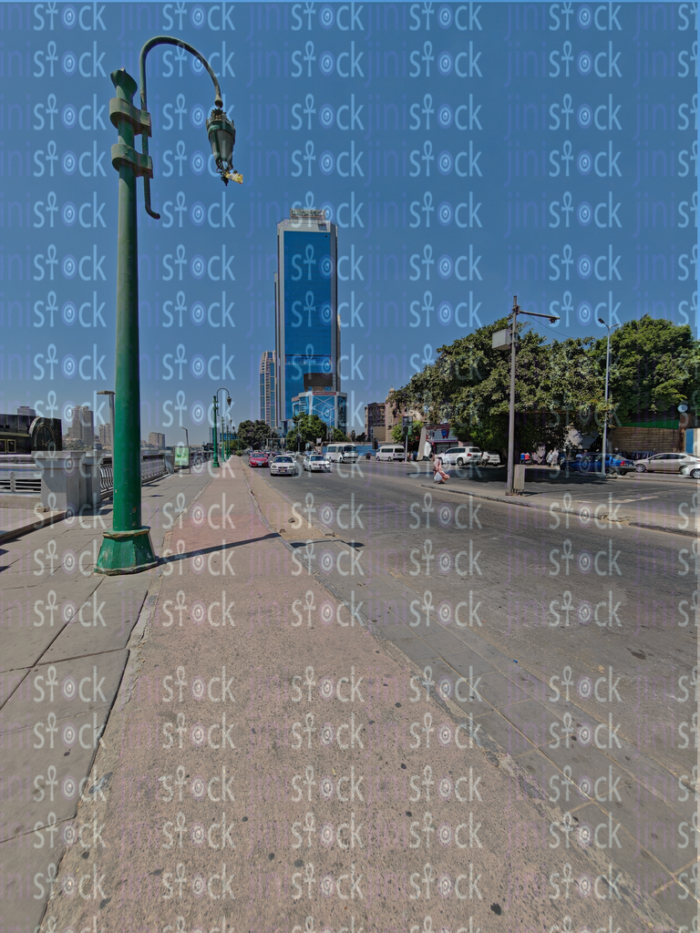 Pictures of the National Bank of Egypt building from a distance 