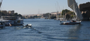 Nile view from Philae temple in Nuba Aswan Egypt.