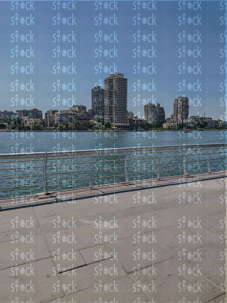 The Nile shines beside the promenade