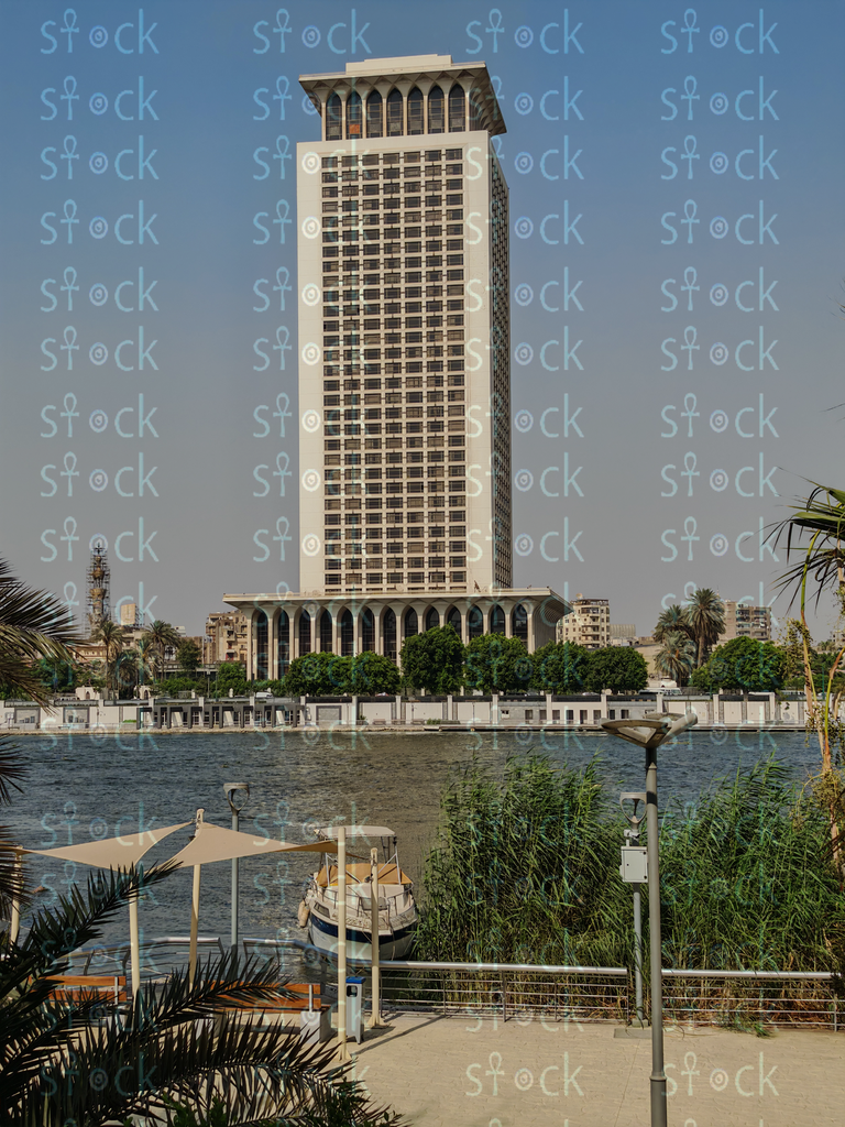 The Ministry of Foreign Affairs decorates Cairo's skyline on the Nile 