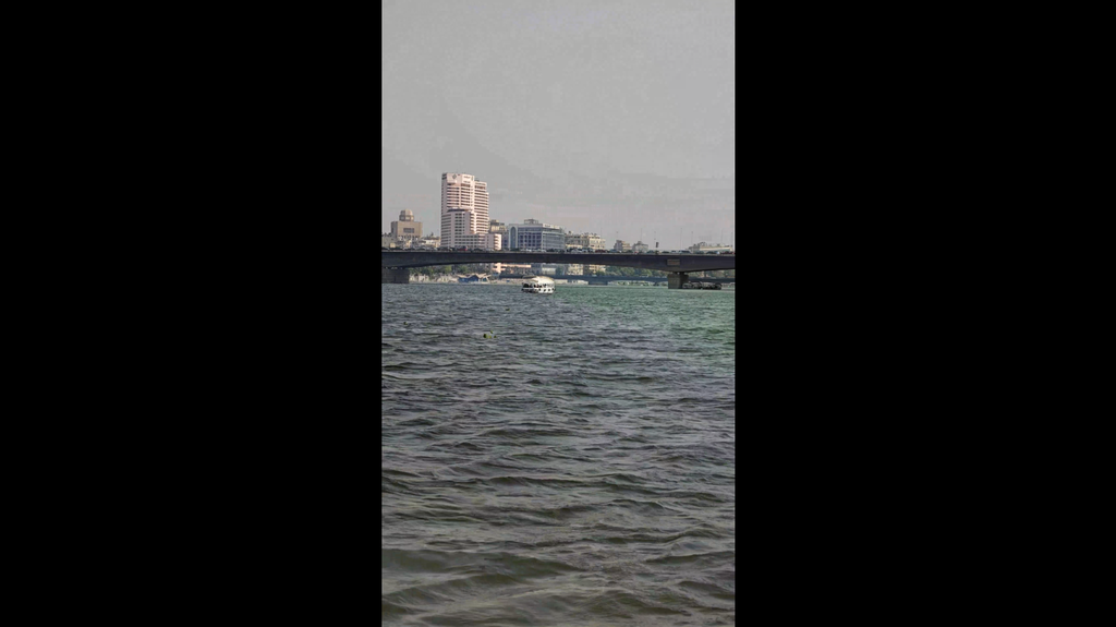 El galaa bridge and the egyptian museum from the nile
