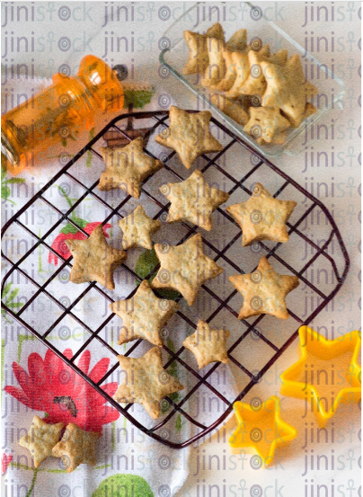 star shaped biscuits - stock image