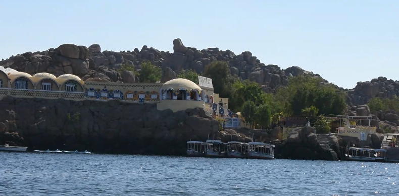 Hotel on Nile banks in Nuba Aswan Egypt