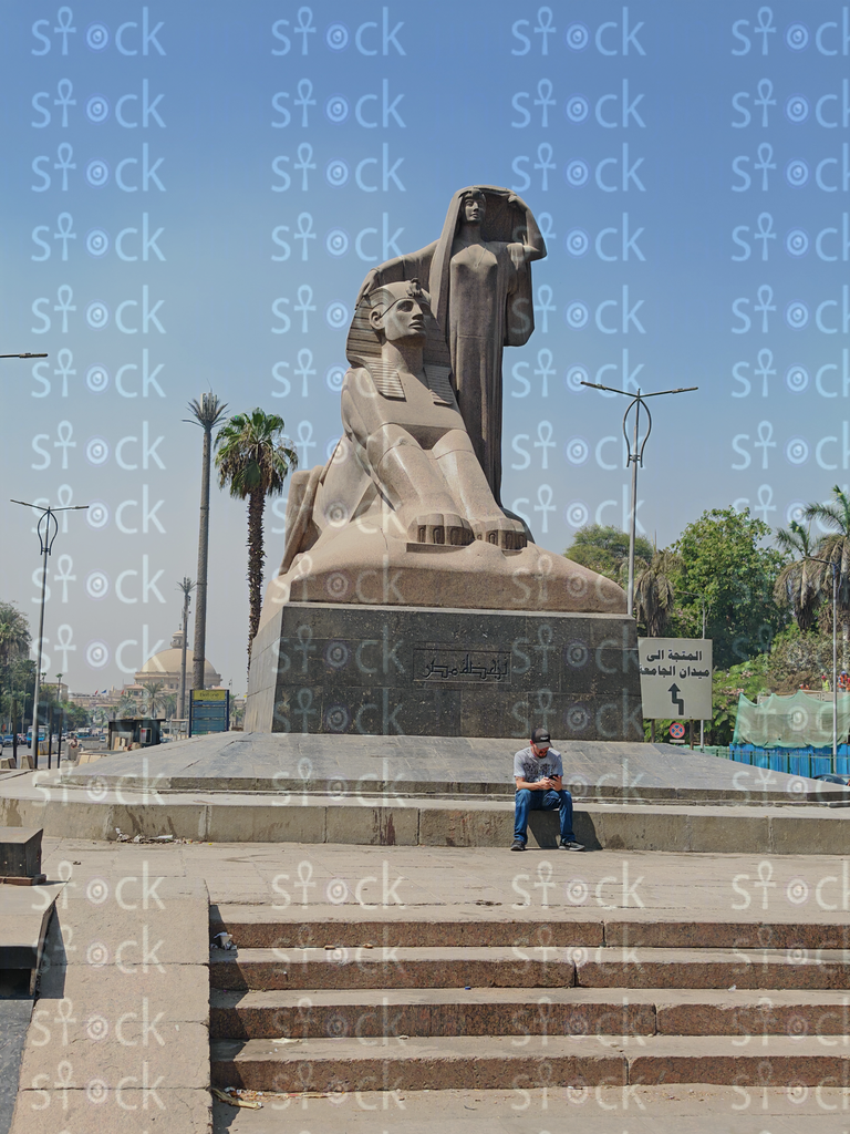 The Statue of the Egyptian Renaissance is a large granite statue that is a symbol of modern Egypt