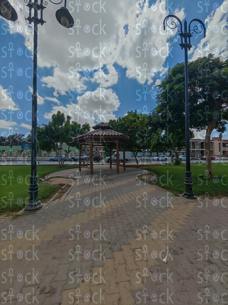 Stone Path with Trees at Ismailia Corniche