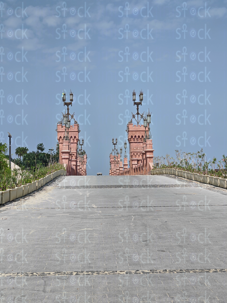 Twin Towers Framing the Palace Entrance