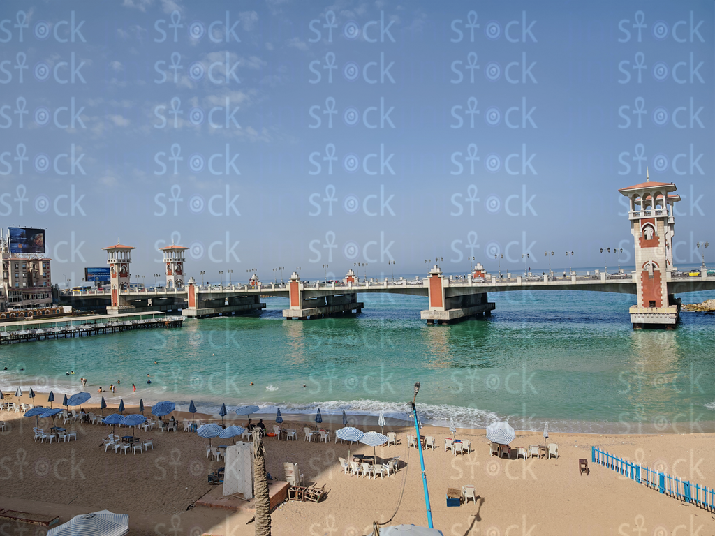 Stanley Bridge Tower over the sea