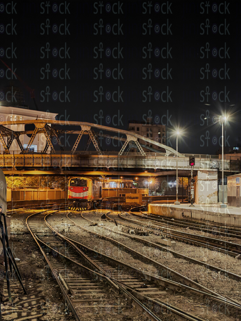 The Night Scene of Cairo’s Railway Hub