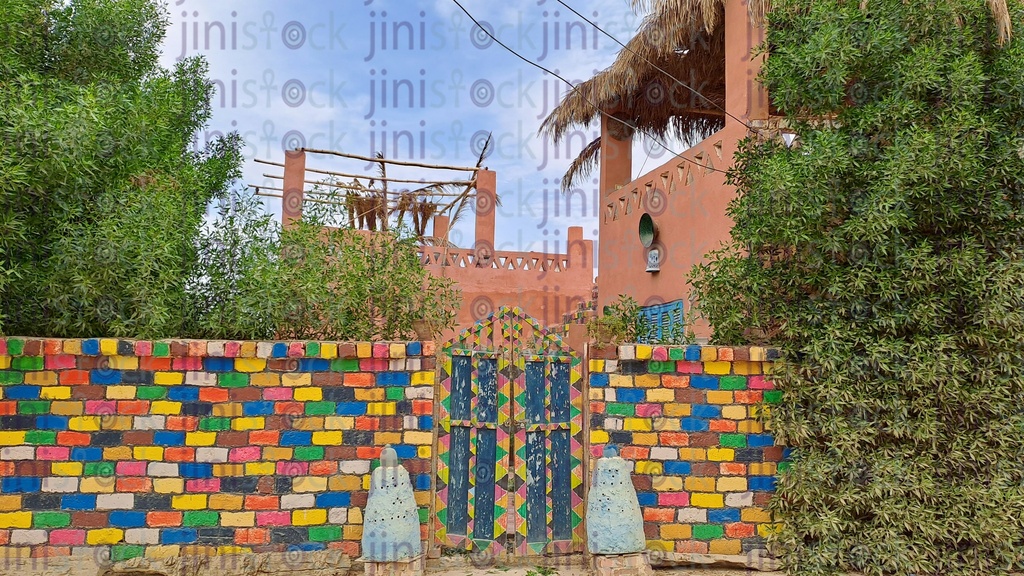 A building in Tunisa village in Fayoum has a touristic and rural atmosphere