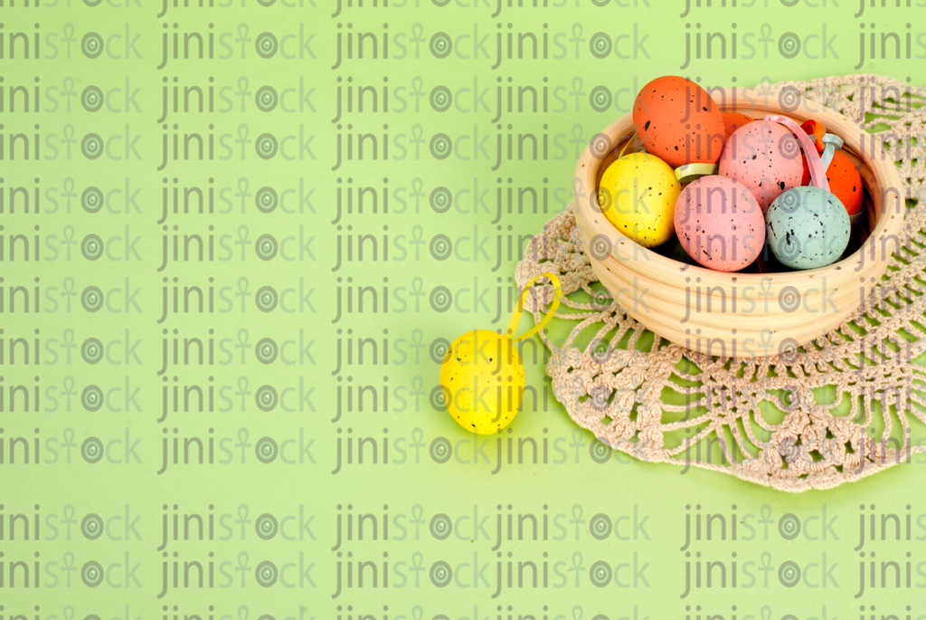 Easter eggs in a blow-stock image