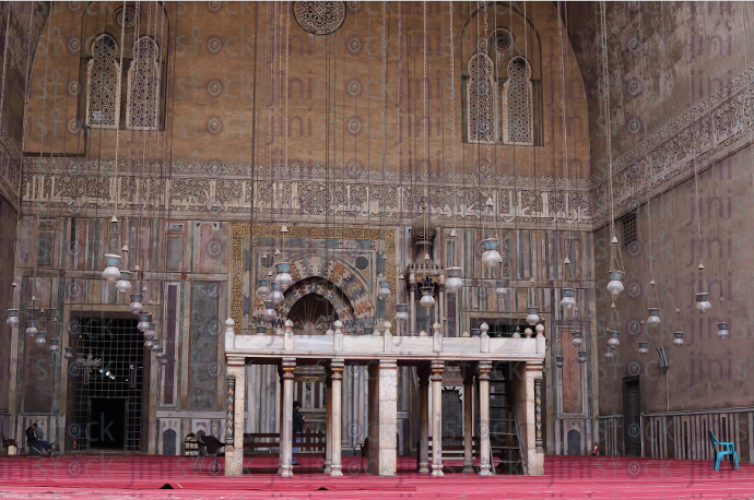 mosque prayer area - stock image