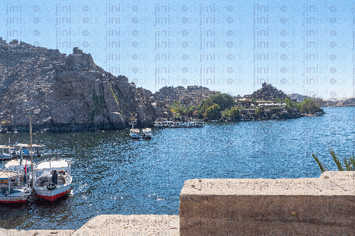 island in the nile viewed from philae temple