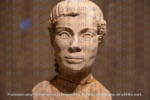 roman empire head - stock image