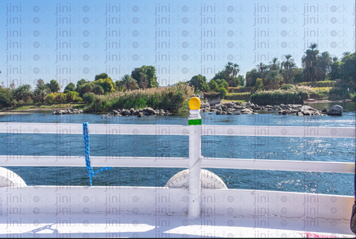 boat fence sailing in the nile