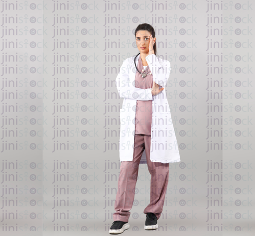 A female doctor standing confidently stock image