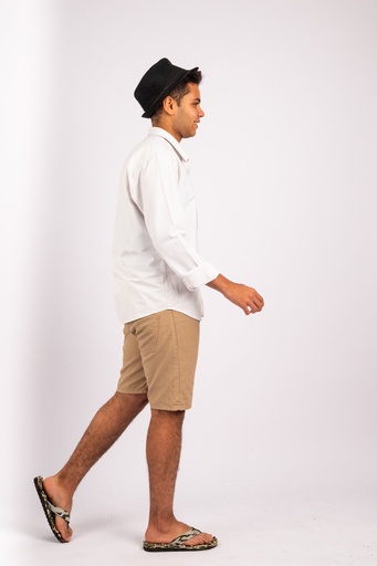 man walking in summer outfit - stock image