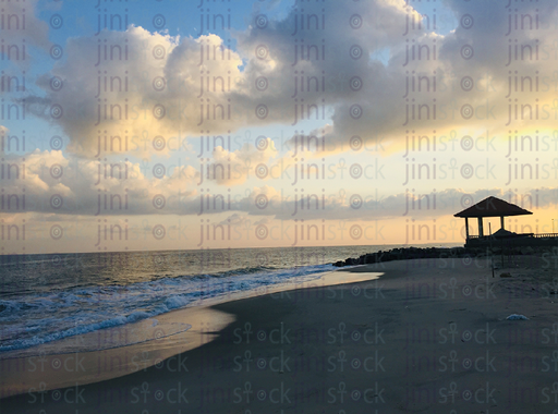 waves on the beach during summertime sunset