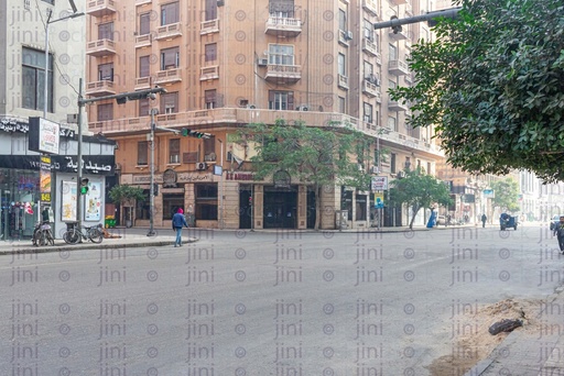 wide street and downtown background