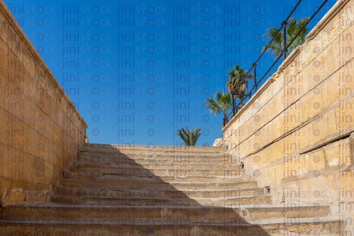 old historic stairs in the citadel