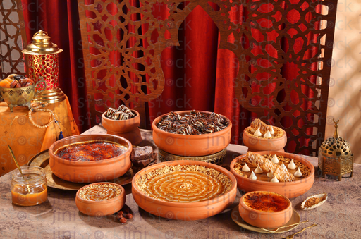 Oriental Ramadan deserts stock image