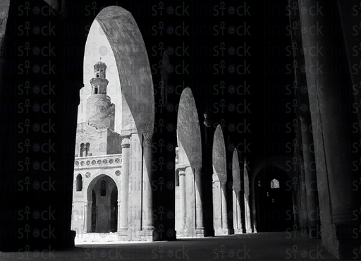 old mosque interior in Old Cairo