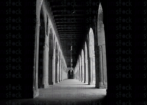 old mosque interior in Old Cairo