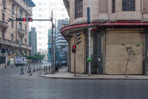 street corner in famous Cairo roads