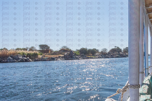 view for the nile river from a boat