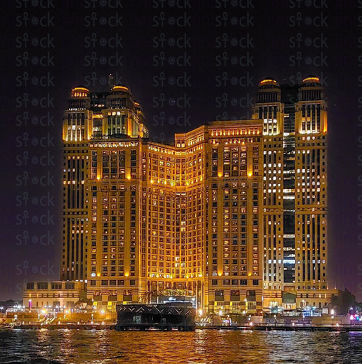 Four Seasons Hotel on the Nile at night