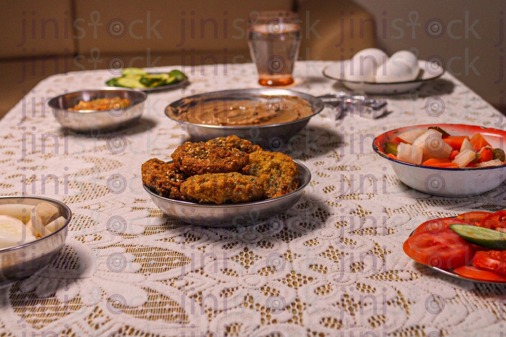 falafel, foul and pickles | Jini Stock