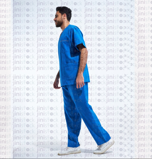 Doctor or nurse walking side view