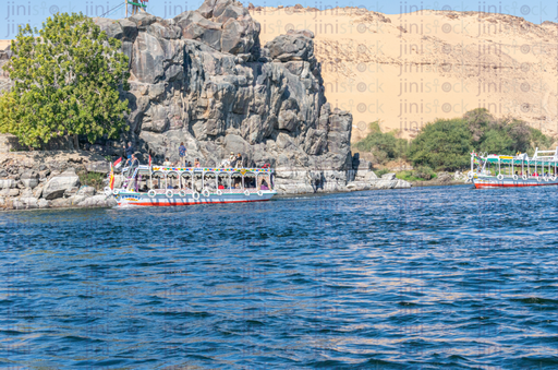 rocky island in the nile