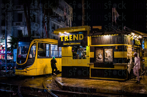 train in Alexandria egypt after the rain transportation system in Egypt