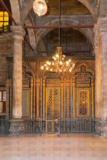 Islamic architecture inside mohamed ali mosque