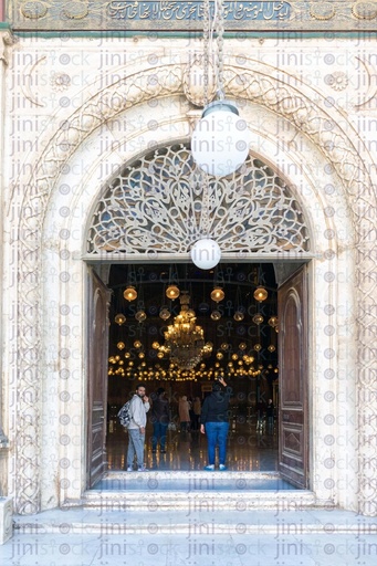 Detailed gate at the entrance of Mohamed ali mosque