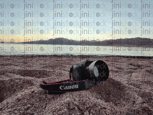 Canon on the beach stock image