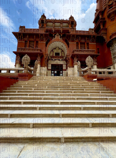 baron palace entrance stairs stock image