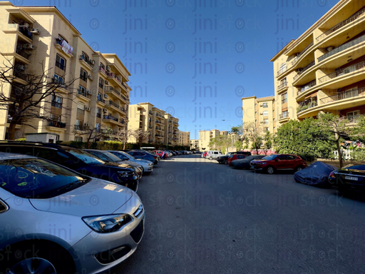 car parking in the street sides stock image