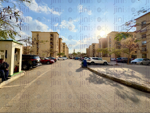 Road or a street in a compound stock image