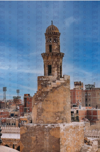 Old islamic tower minerta - stock image