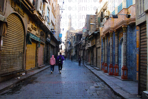 Egypt EL Moez street of old cairo stock image with high quality