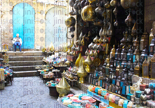 Fanoos Ramadan Egyptian Streets of Old Cairo - Stock Image