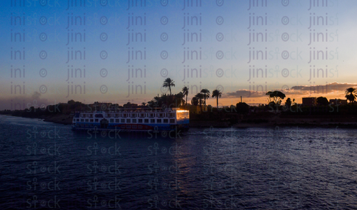 boats parked on the Nile stock image with high quality