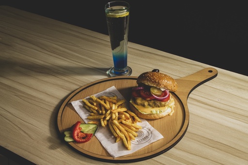 Burger Combo on a restaurant table