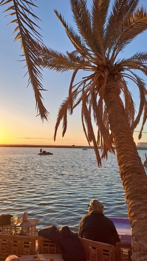 Sunset in Fatnas Island in Siwa Oasis