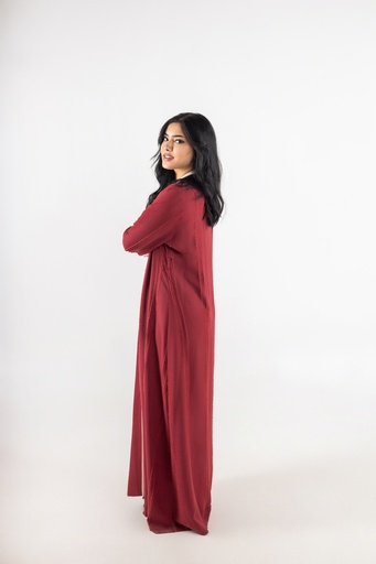 a khaliji red dress woman stock image on isolated background