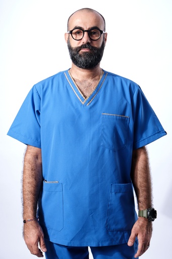 doctor standing in blue uniform