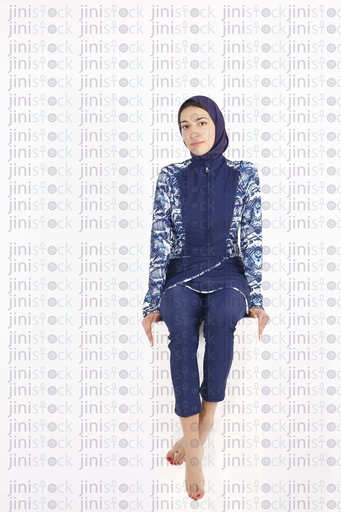 A female model wearing a burkini stock image