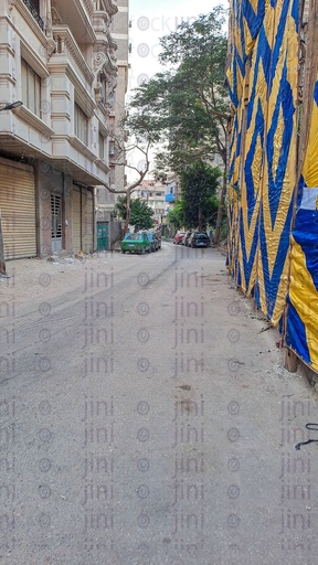 An Empty Street in Giza governorate during early morning hours