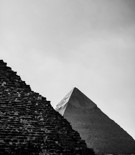 The pyramids in black and white